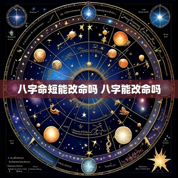 八字命短能改命吗 八字能改命吗