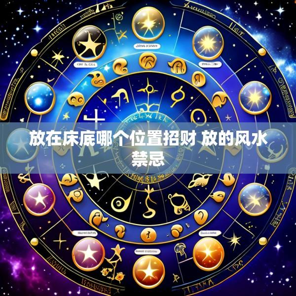 放在床底哪个位置招财 放的风水禁忌