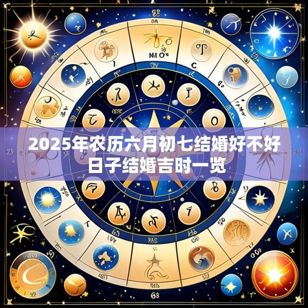 2025年农历六月初七结婚好不好 日子结婚吉时一览