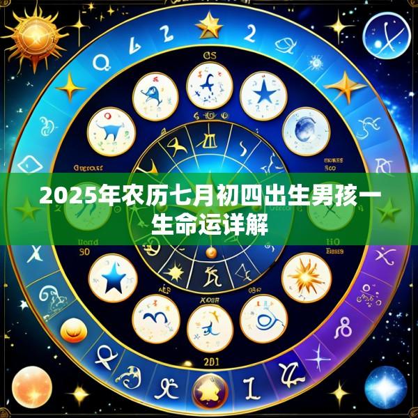 2025年农历七月初四出生男孩一生命运详解