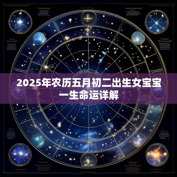 2025年农历五月初二出生女宝宝一生命运详解