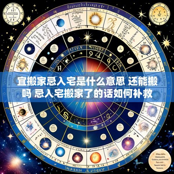 宜搬家忌入宅是什么意思 还能搬吗 忌入宅搬家了的话如何补救