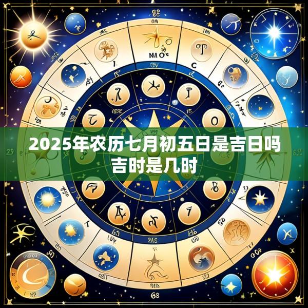 2025年农历七月初五日是吉日吗吉时是几时