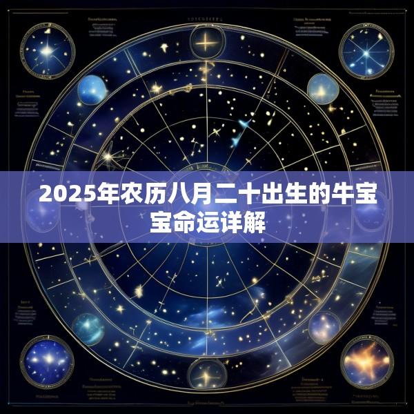 2025年农历八月二十出生的牛宝宝命运详解