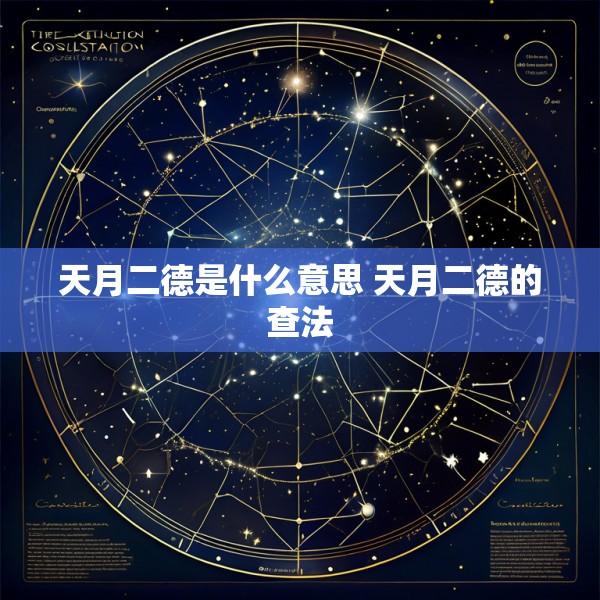天月二德是什么意思 天月二德的查法