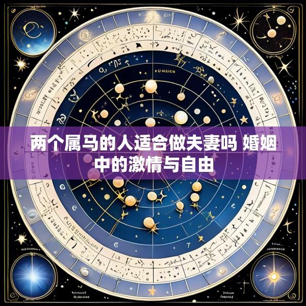 两个属马的人适合做夫妻吗 婚姻中的激情与自由