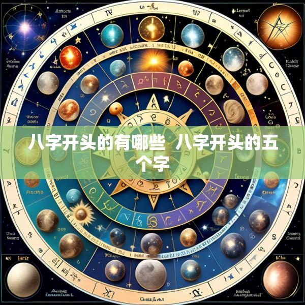 八字开头的有哪些  八字开头的五个字