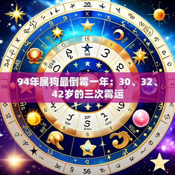 94年属狗最倒霉一年：30、32、42岁的三次霉运