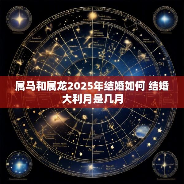 属马和属龙2025年结婚如何 结婚大利月是几月