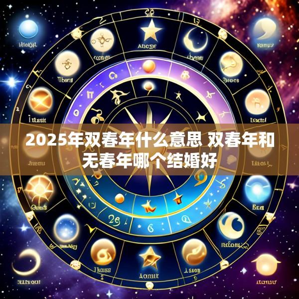 2025年双春年什么意思 双春年和无春年哪个结婚好