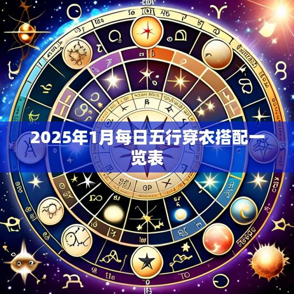 2025年1月每日五行穿衣搭配一览表