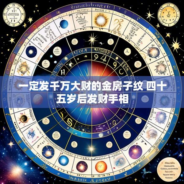 一定发千万大财的金房子纹 四十五岁后发财手相