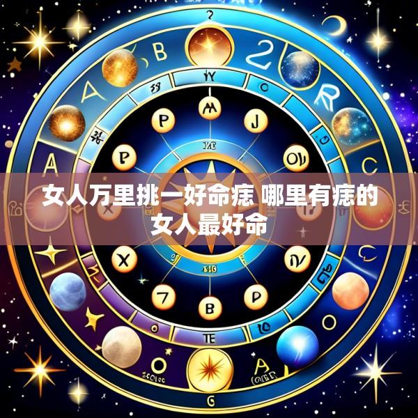 女人万里挑一好命痣 哪里有痣的女人最好命