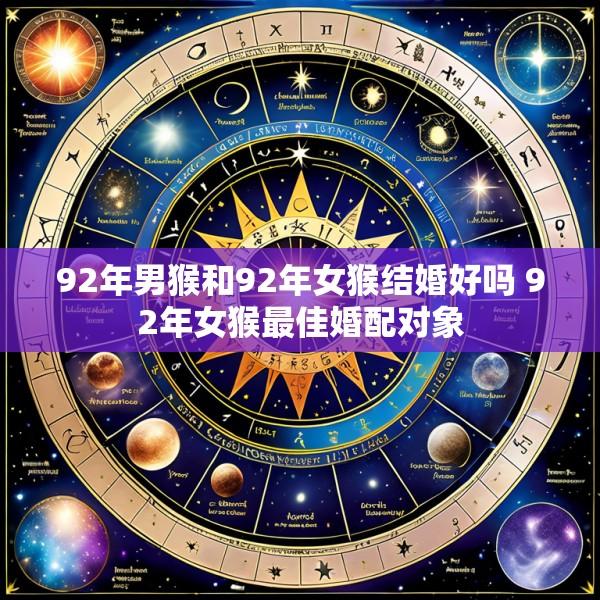92年男猴和92年女猴结婚好吗 92年女猴最佳婚配对象
