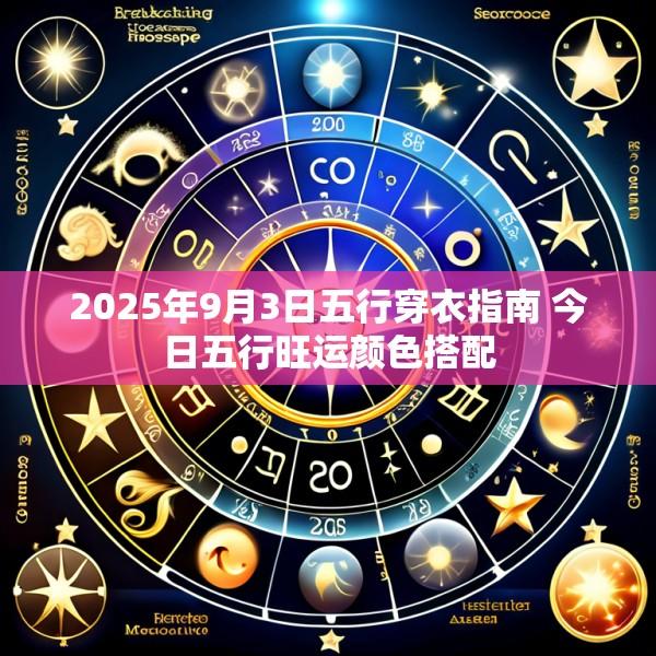 2025年9月3日五行穿衣指南 今日五行旺运颜色搭配