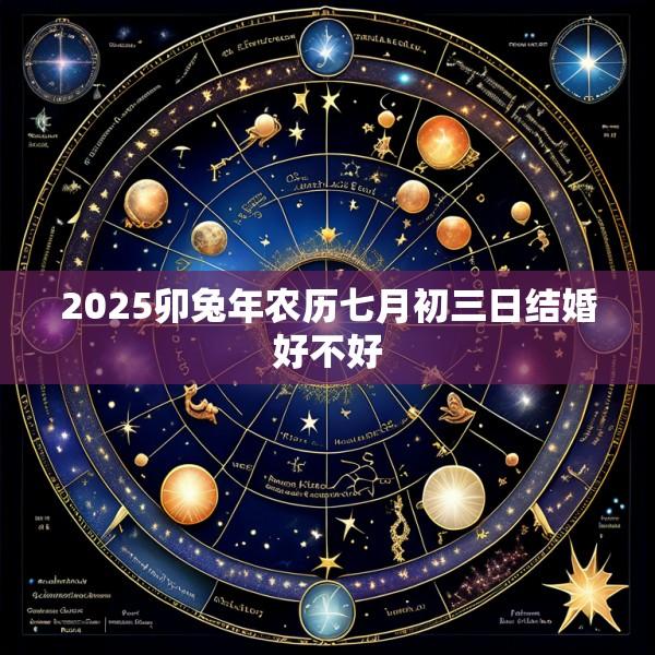 2025卯兔年农历七月初三日结婚好不好