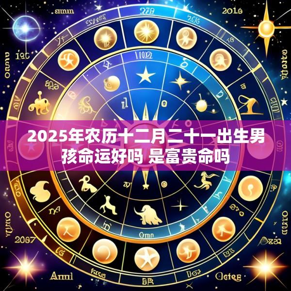 2025年农历十二月二十一出生男孩命运好吗 是富贵命吗
