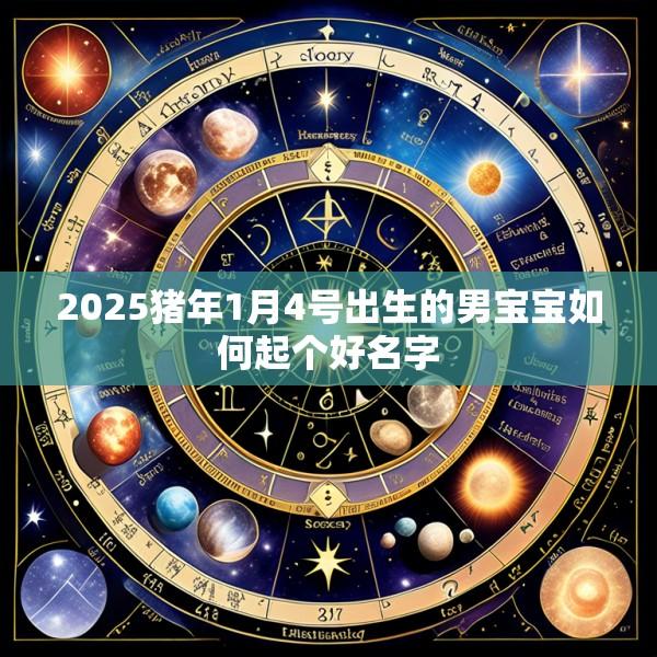 2025猪年1月4号出生的男宝宝如何起个好名字