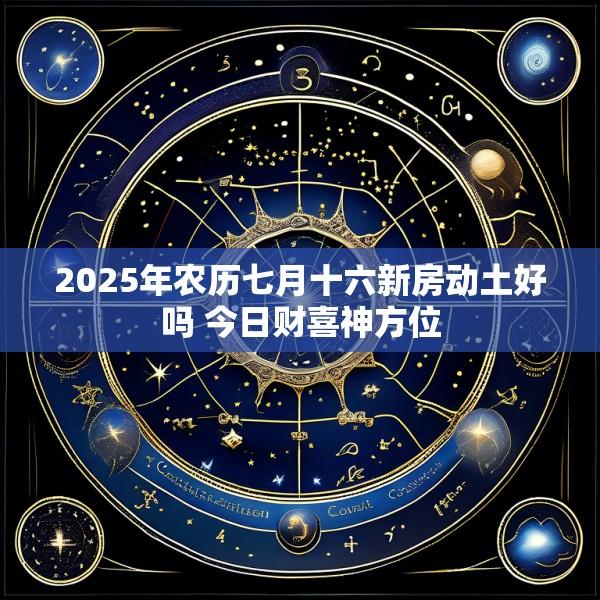 2025年农历七月十六新房动土好吗 今日财喜神方位