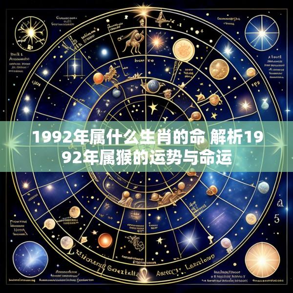 1992年属什么生肖的命 解析1992年属猴的运势与命运