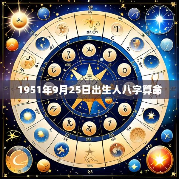 1951年9月25日出生人八字算命