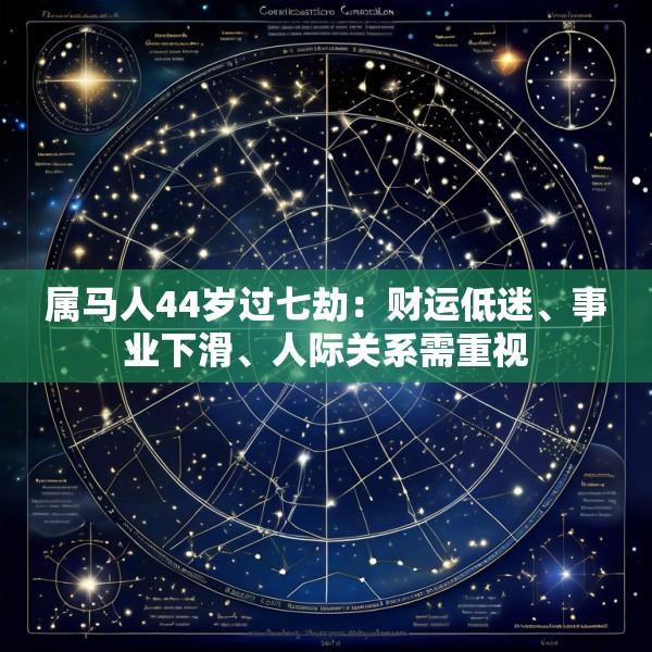 属马人44岁过七劫：财运低迷、事业下滑、人际关系需重视