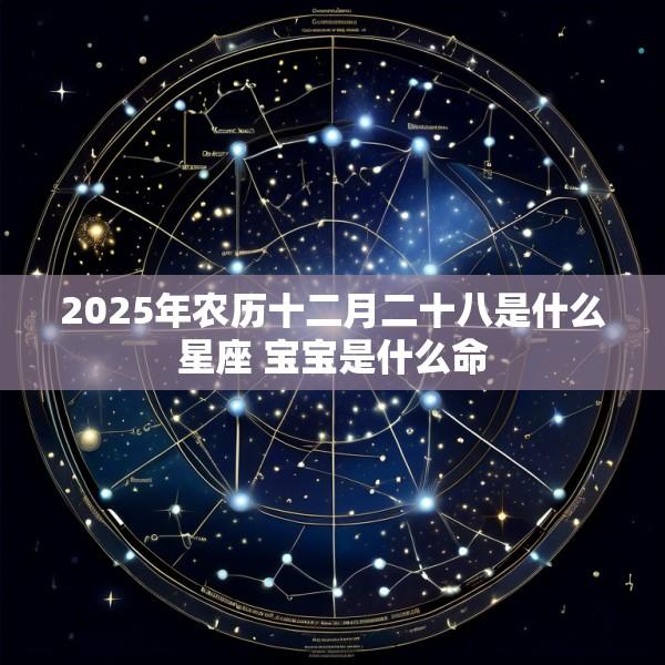 2025年农历十二月二十八是什么星座 宝宝是什么命