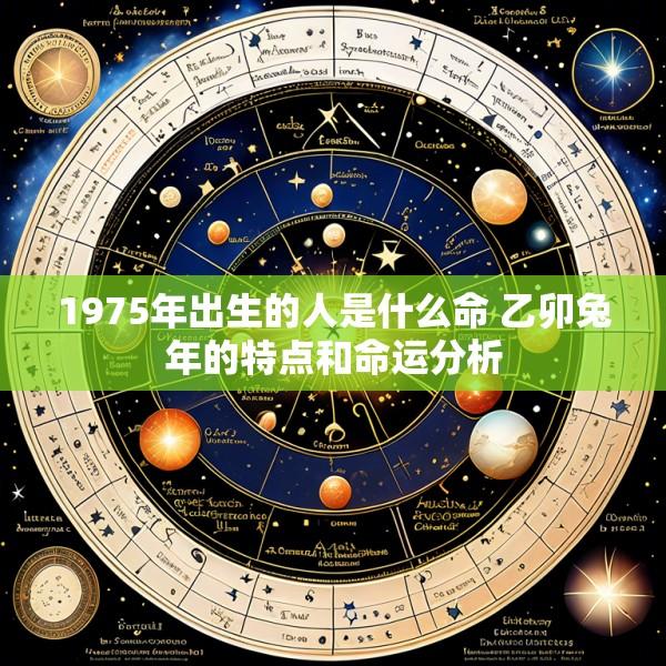 1975年出生的人是什么命 乙卯兔年的特点和命运分析