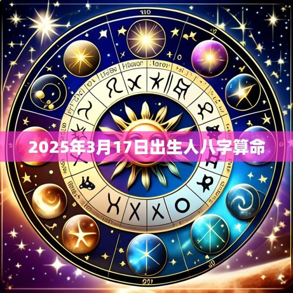 2025年3月17日出生人八字算命