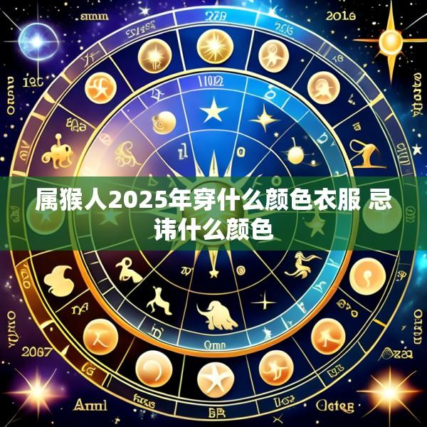 属猴人2025年穿什么颜色衣服 忌讳什么颜色