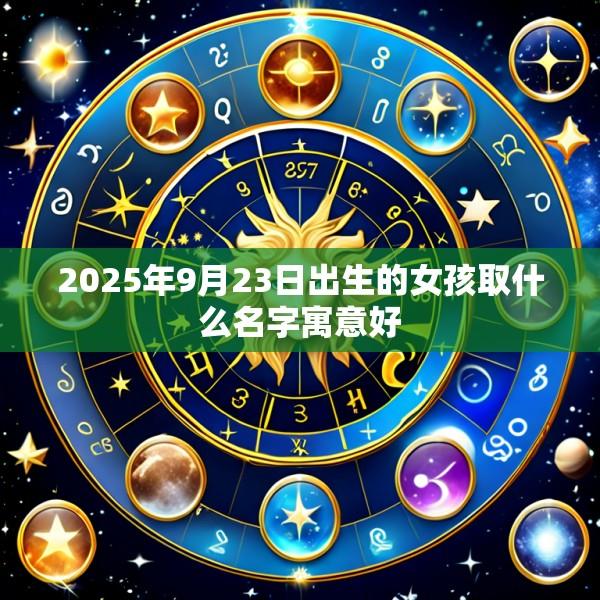 2025年9月23日出生的女孩取什么名字寓意好