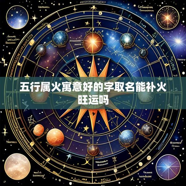 五行属火寓意好的字取名能补火旺运吗