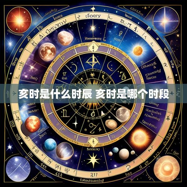 亥时是什么时辰 亥时是哪个时段