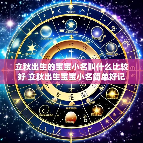 立秋出生的宝宝小名叫什么比较好 立秋出生宝宝小名简单好记