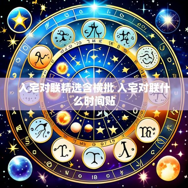 入宅对联精选含横批 入宅对联什么时间贴