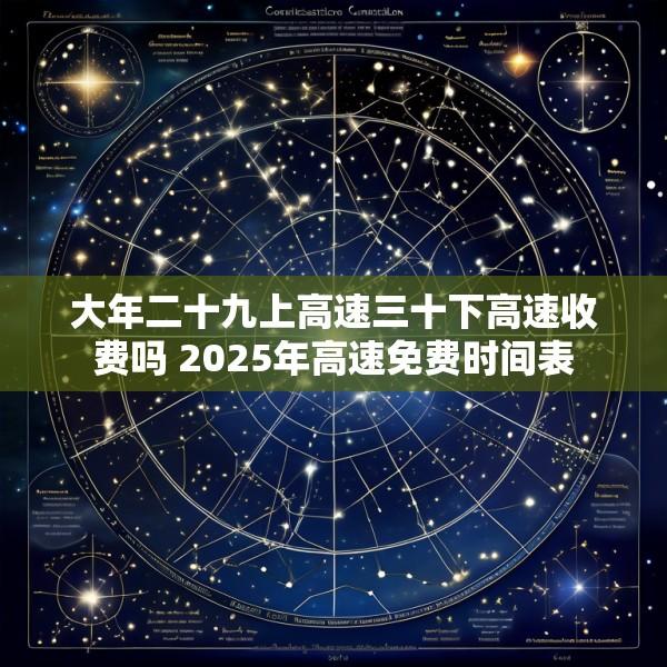大年二十九上高速三十下高速收费吗 2025年高速免费时间表