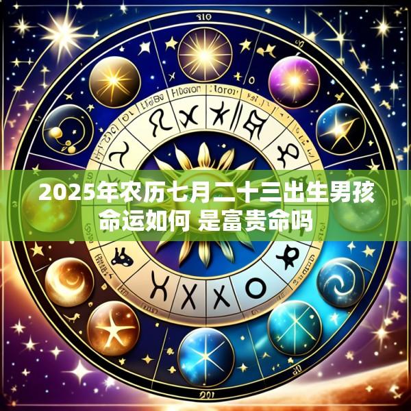 2025年农历七月二十三出生男孩命运如何 是富贵命吗