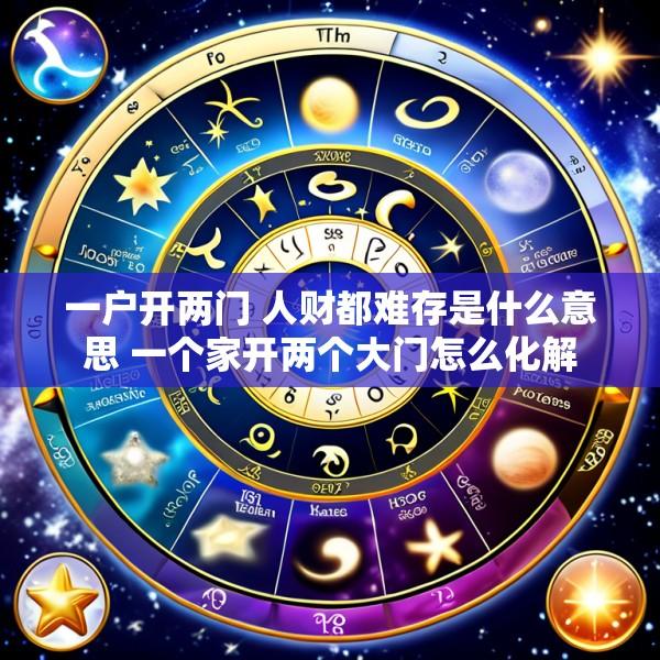一户开两门 人财都难存是什么意思 一个家开两个大门怎么化解