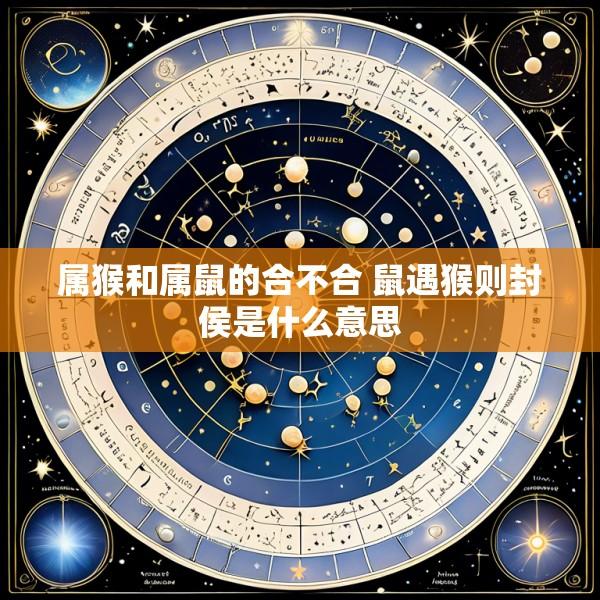 属猴和属鼠的合不合 鼠遇猴则封侯是什么意思
