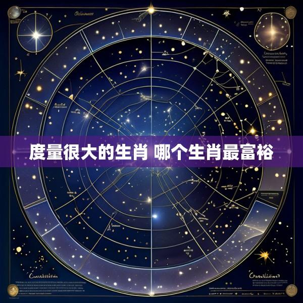 度量很大的生肖 哪个生肖最富裕