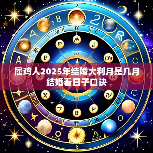 属鸡人2025年结婚大利月是几月 结婚看日子口诀 