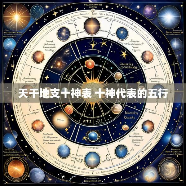 天干地支十神表 十神代表的五行