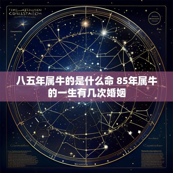 八五年属牛的是什么命 85年属牛的一生有几次婚姻