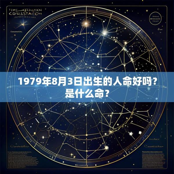 1979年8月3日出生的人命好吗？是什么命？