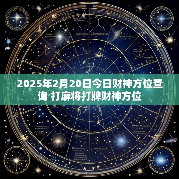 2025年2月20日今日财神方位查询 打麻将打牌财神方位