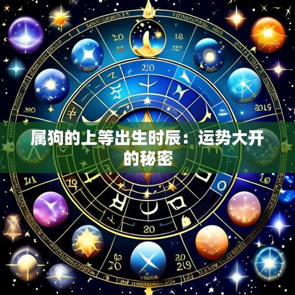 属狗的上等出生时辰：运势大开的秘密