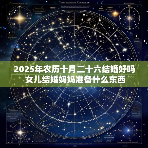 2025年农历十月二十六结婚好吗 女儿结婚妈妈准备什么东西