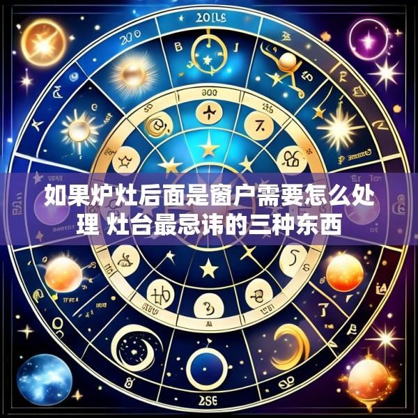 如果炉灶后面是窗户需要怎么处理 灶台最忌讳的三种东西