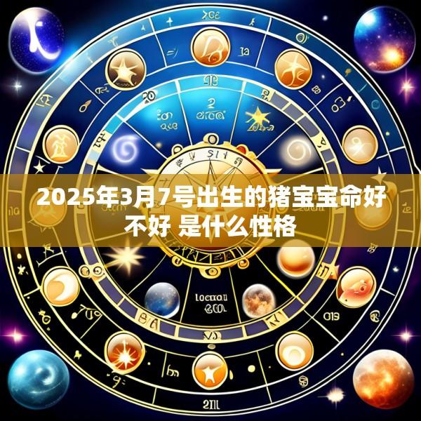 2025年3月7号出生的猪宝宝命好不好 是什么性格