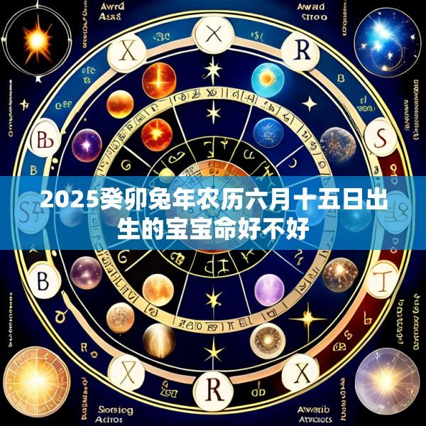 2025癸卯兔年农历六月十五日出生的宝宝命好不好